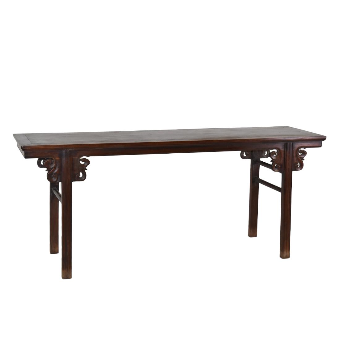 17/18TH QING HUANGHUALI ALTAR TABLE IN FLORAL MOTIF (1 of 10)