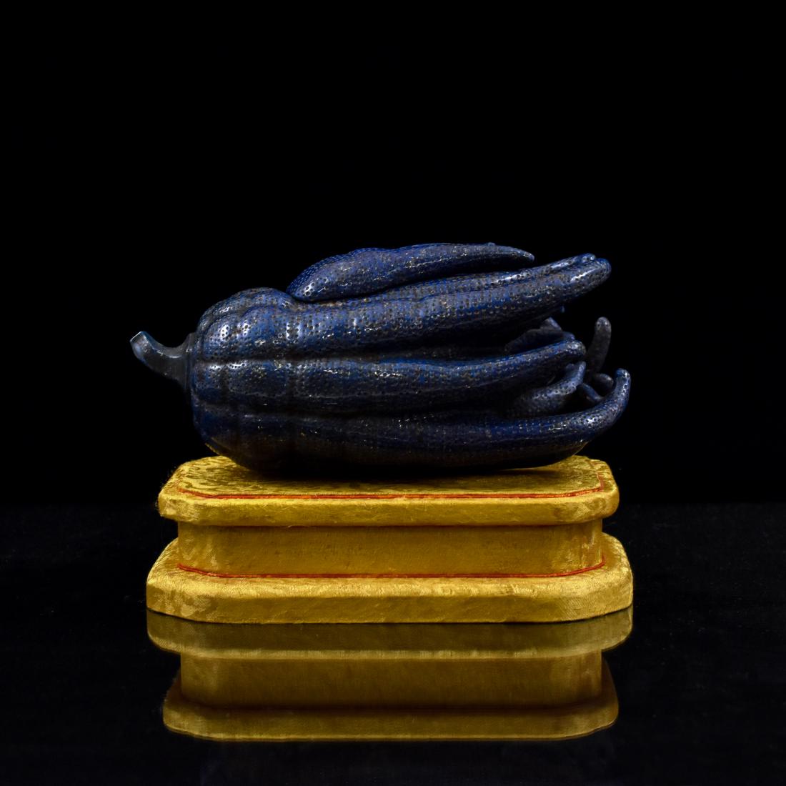 19TH C CHINESE LAPIS LAZULI BUDDHA'S HAND CITROEN (1 of 9)