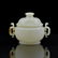 CHINESE WHITE JADE COVERED CENSER
