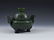 QING CHINESE GREEN JADE COVERED TRIPOD CENSER - 2