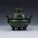 QING CHINESE GREEN JADE COVERED TRIPOD CENSER - 3