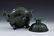 QING CHINESE GREEN JADE COVERED TRIPOD CENSER - 5