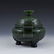 QING CHINESE GREEN JADE COVERED TRIPOD CENSER - 7