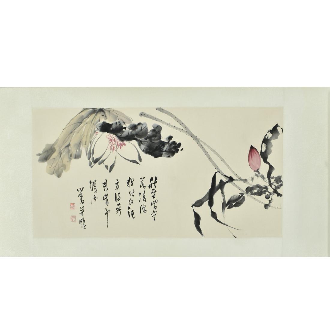 CHINESE PAINTING SCROLL OF FLORAL (1 of 5)