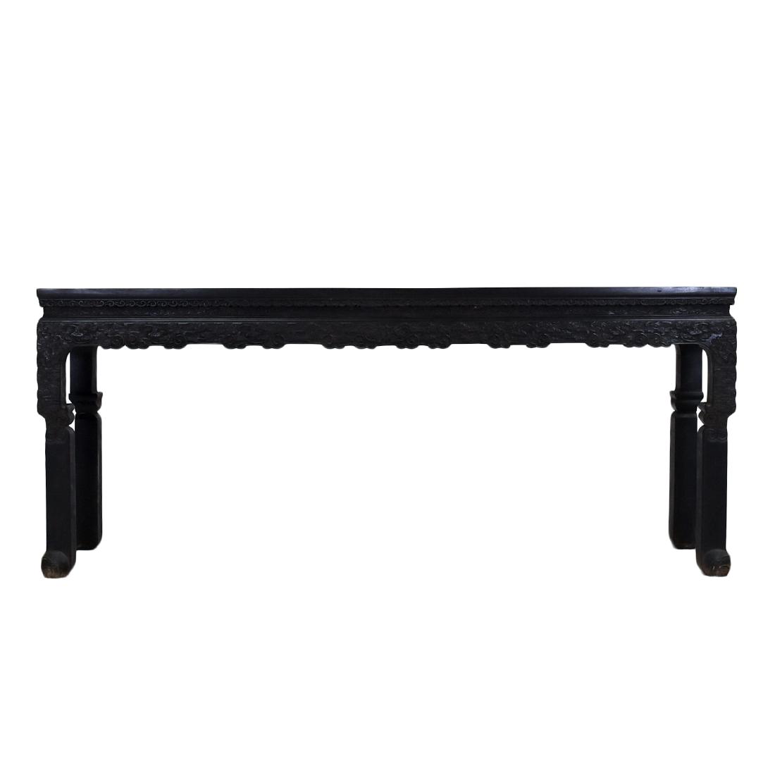 18/19TH C CHINESE ZITAN PAINTING TABLE WITH CABRIOLLE (1 of 20)