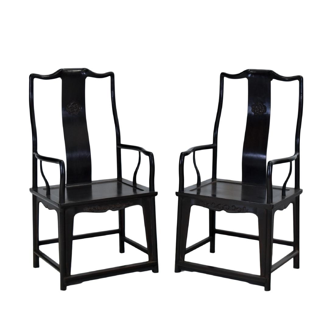 18/19TH C PAIR OF ZITAN SOUTHERN OFFICIAL'S HAT (1 of 12)