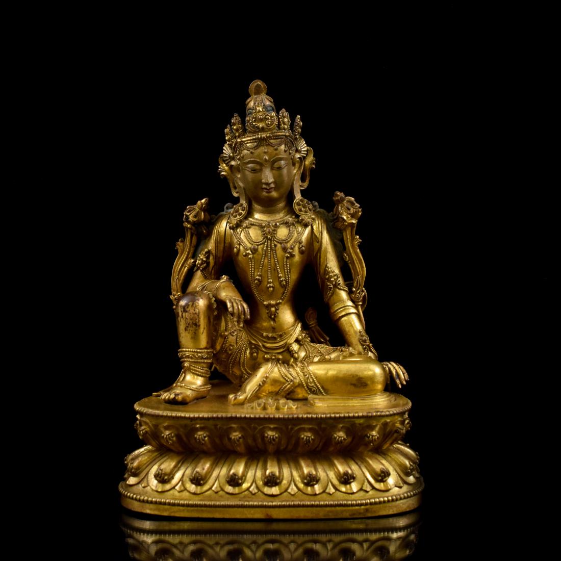 MING GILT BRONZE BUDDHA SIMHANADA AVALOKITHESVARA (1 of 11)
