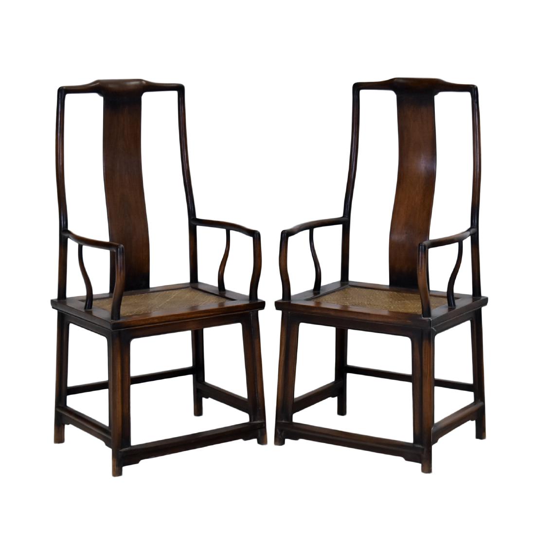 18/19TH C PAIR OF HUANGHUALI SOUTHERN OFFICIAL'S HAT (1 of 10)