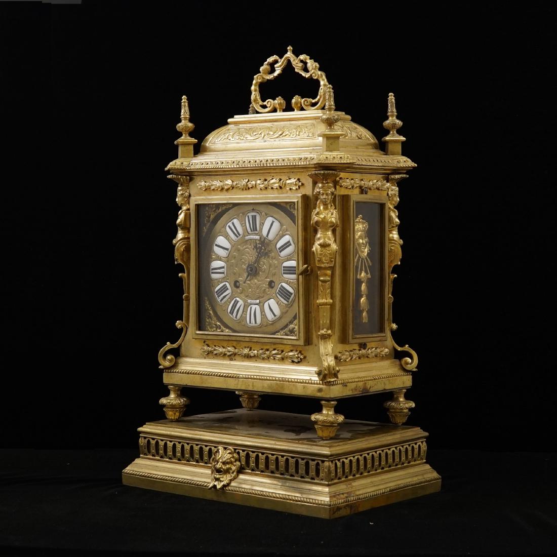 LeRolle Paris Brass Chiming Bracket Clock (1 of 10)