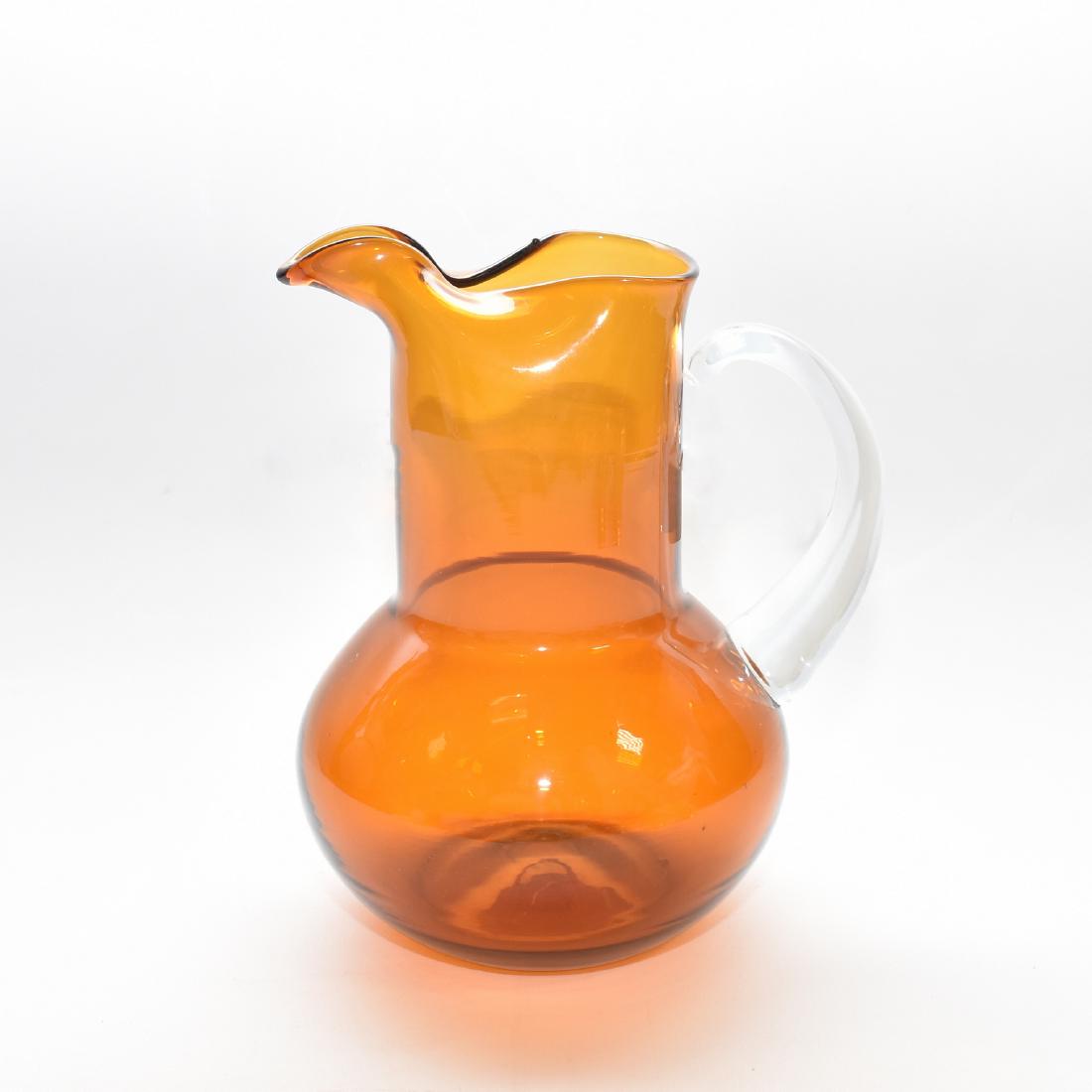 BLENKO ORANGE GLASS PITCHER (1 of 4)
