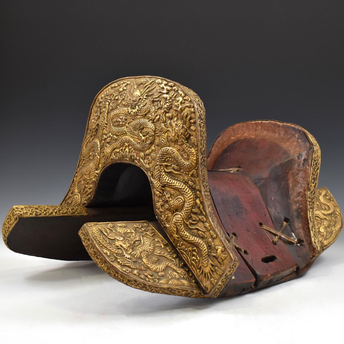 CHINESE GILT BRONZE HORSE SADDLE (1 of 15)