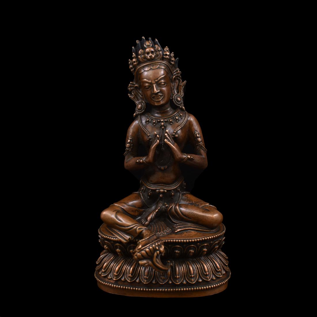 QING GILT BRONZE BUDDHA OF WHITE CHAKRASAMVARA (1 of 10)