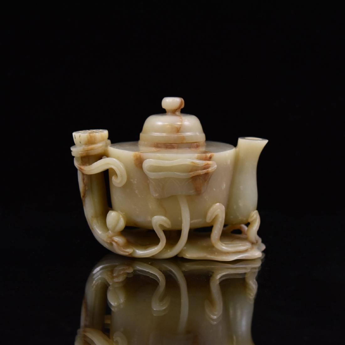 CHINESE JADE LIDDED TEA POT (1 of 12)
