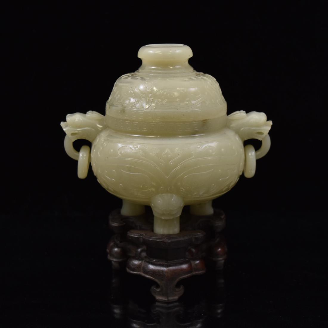 JADE TRIPOD CENSER ON STAND (1 of 10)