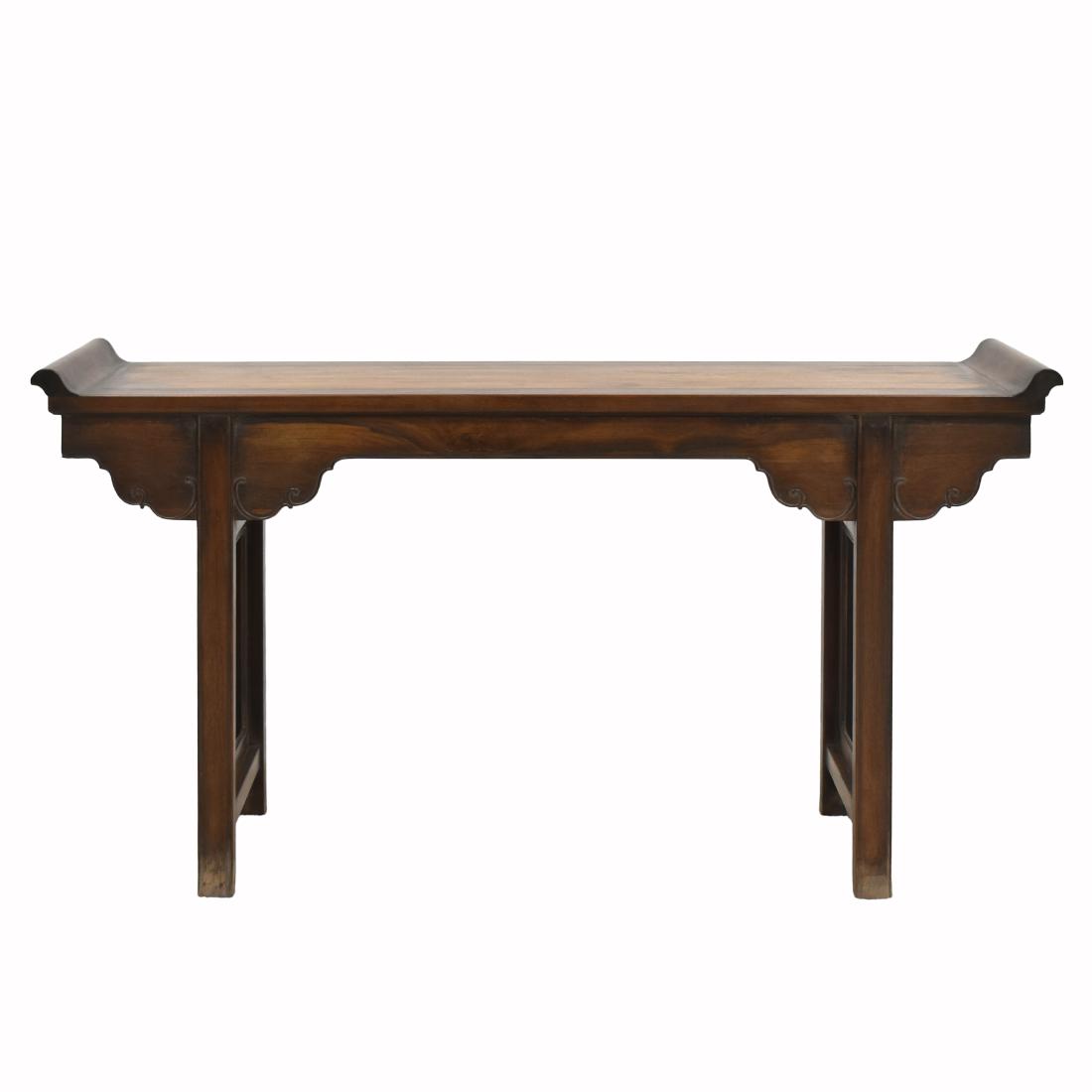 18TH C HUANGHUALI ALTAR TABLE WITH EVERTED ENDS (1 of 14)
