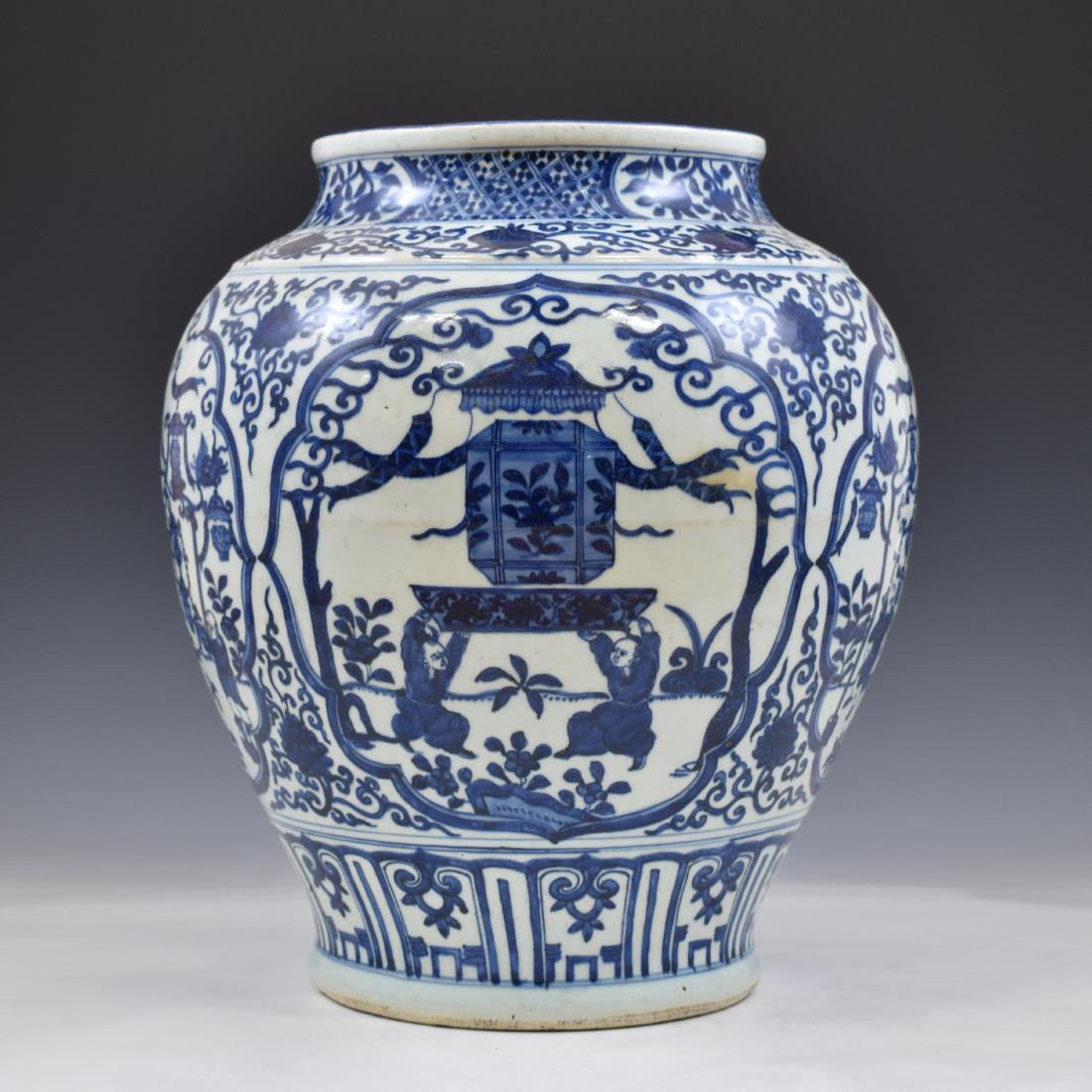 MING BLUE AND WHITE JAR (1 of 12)
