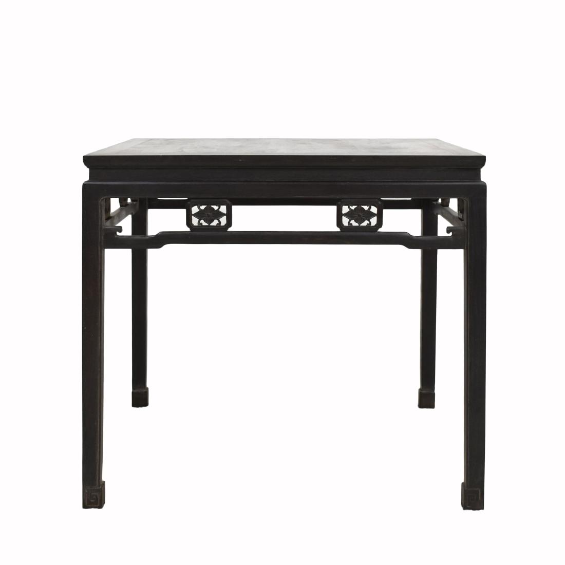 19TH C. ZITAN SQUARE TABLE MEDALLION MOTIF (1 of 9)