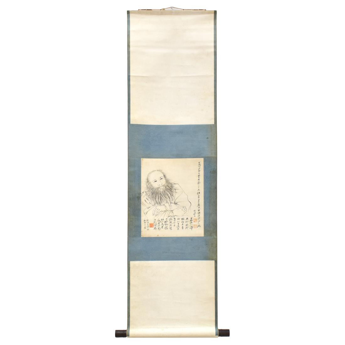 CHINESE SCROLL PAINTING PORTRAIT OF MAN (1 of 10)