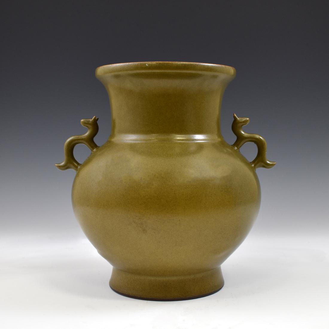 QIANLONG TEA DUST GLAZED ZUN VASE (1 of 10)