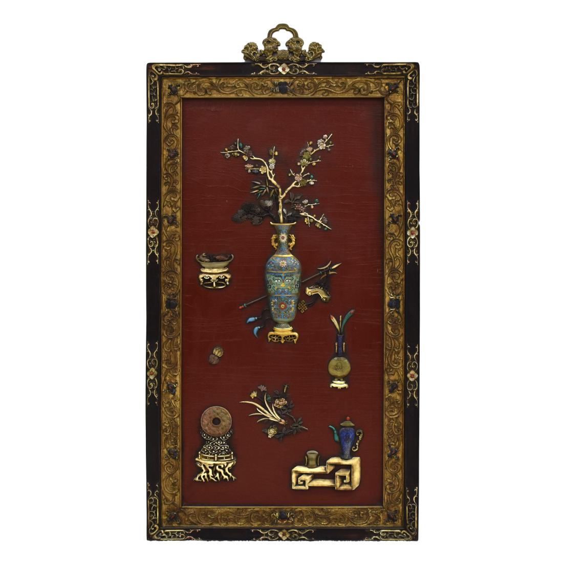 CLOISONNE & STONE INLAID HANGING SCREEN (1 of 7)