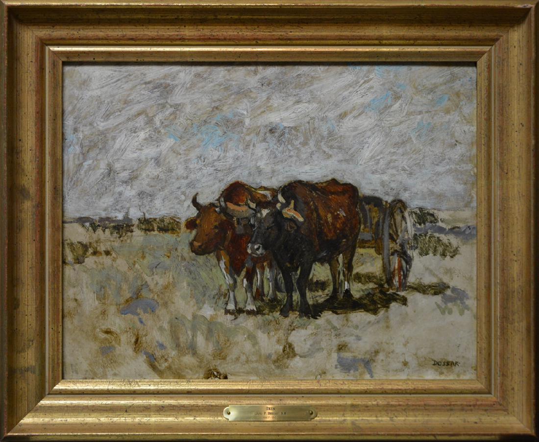 LOUIS PAUL DESSAR, NA (1867-1952) "OXEN DRAWN CART" (1 of 4)
