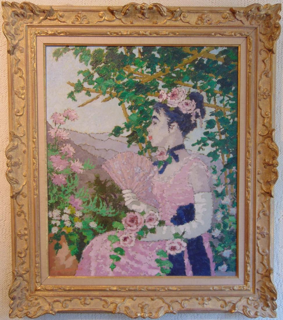 SUZANNE EISENDIECK, LESLIE IN THE GARDEN, OIL ON (1 of 1)