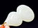 CARVED WHITE JADE OF DOUBLE GOURD PENDANT - 5