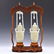 PR OF WHITE JADE HANGING VASES