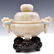 JADE LIDDED TRIPOD CENSER ON STAND - 4