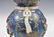 LAPIS LAZULI DOUBLE GOURD VASE & STONES INLAID ON STAND - 6