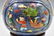 LAPIS LAZULI DOUBLE GOURD VASE & STONES INLAID ON STAND - 8