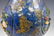 LAPIS LAZULI DOUBLE GOURD VASE & STONES INLAID ON STAND - 9