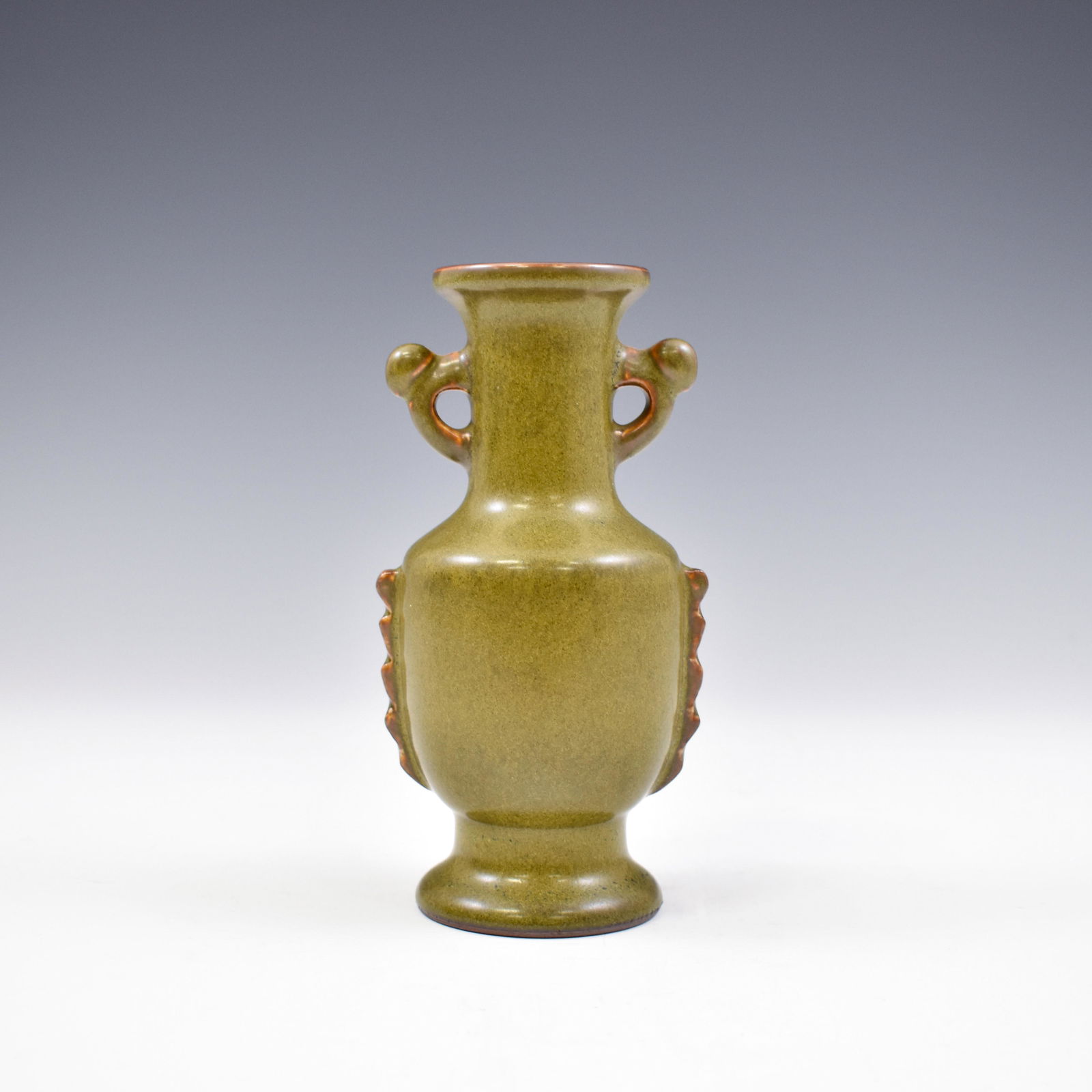 QING TEA DUST GLAZED AMPHORA VASE (1 of 15)