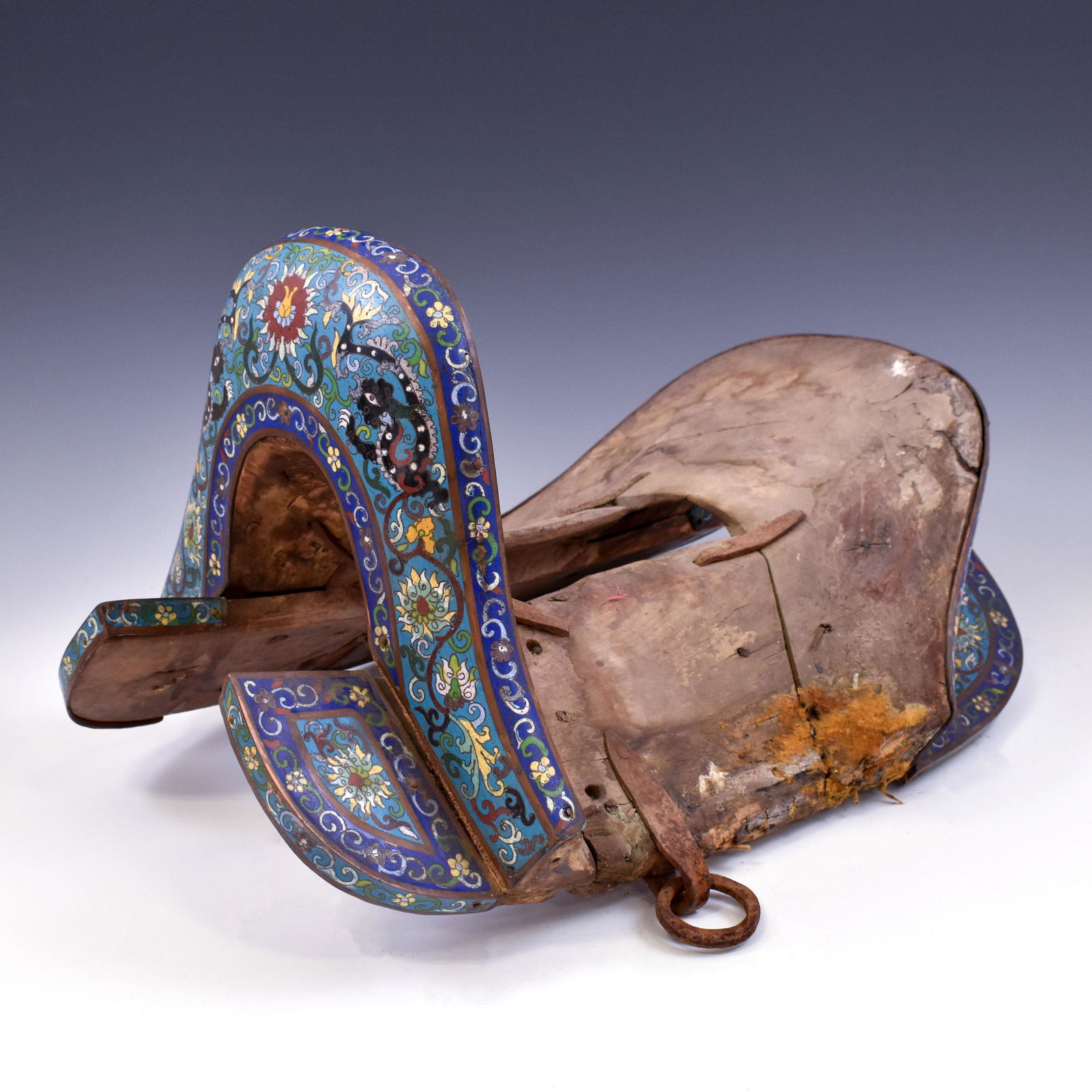 GILT BRONZE CLOISONNE HORSE SADDLE (1 of 14)