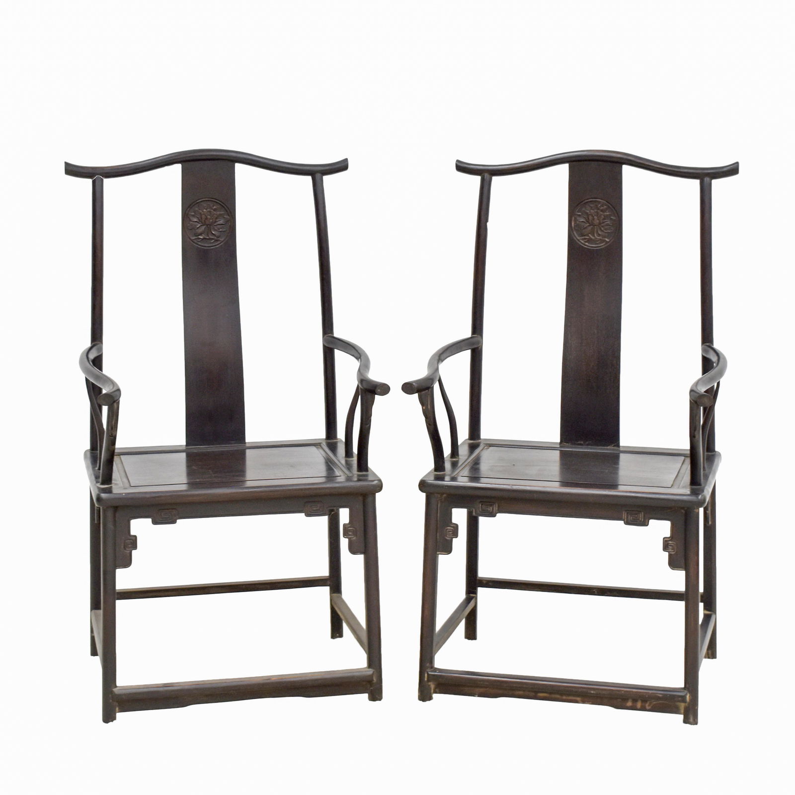 18/19TH C PAIR OF ZITAN OFFICER HAT ARMCHAIRS (1 of 9)