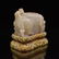 CARVED JADE BOYS AND ELEPHANT ON STAND - 2