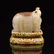 CARVED JADE BOYS AND ELEPHANT ON STAND - 3