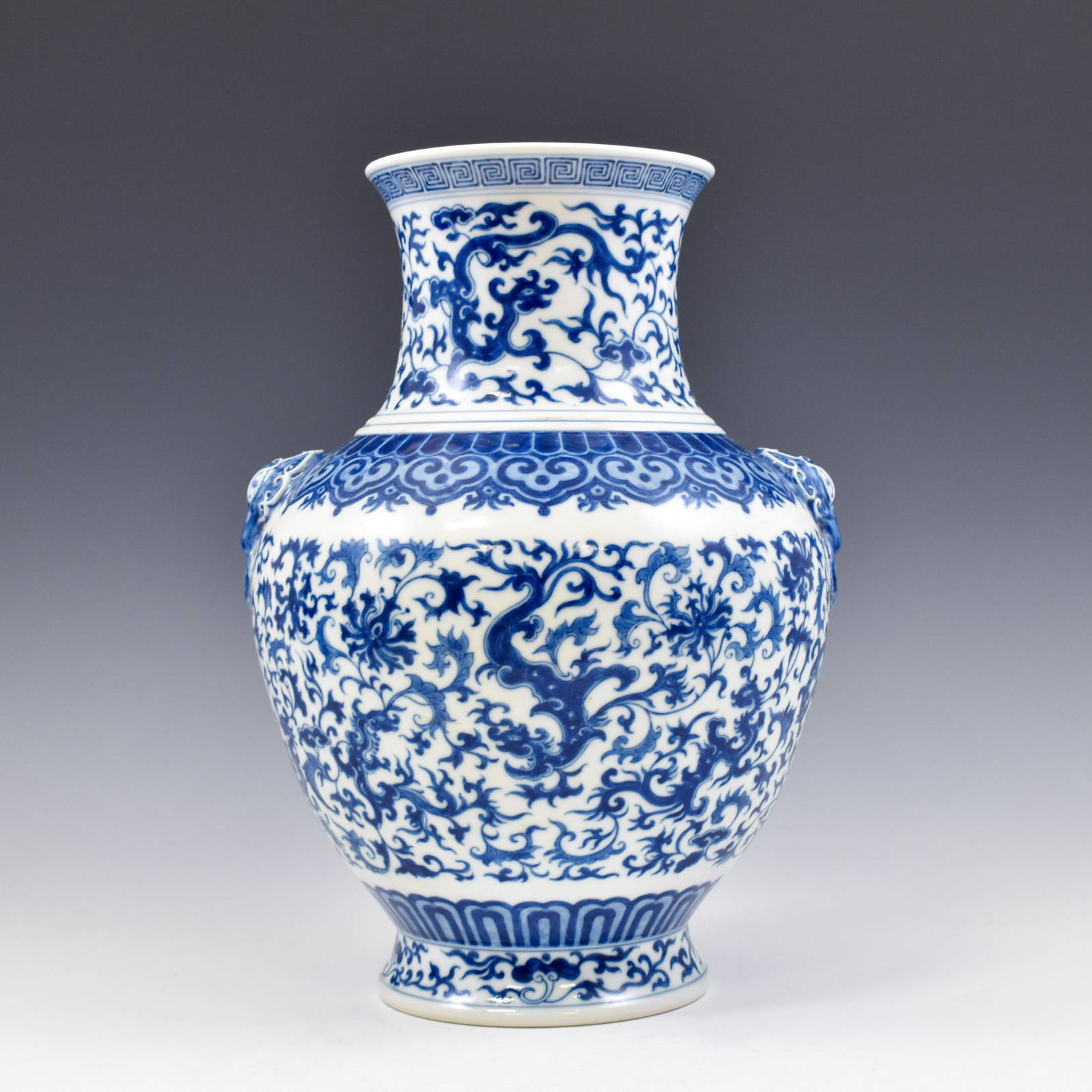 WAINLONG WRAPPED FLORAL ELEPHANT TRUNK ZUN VASE