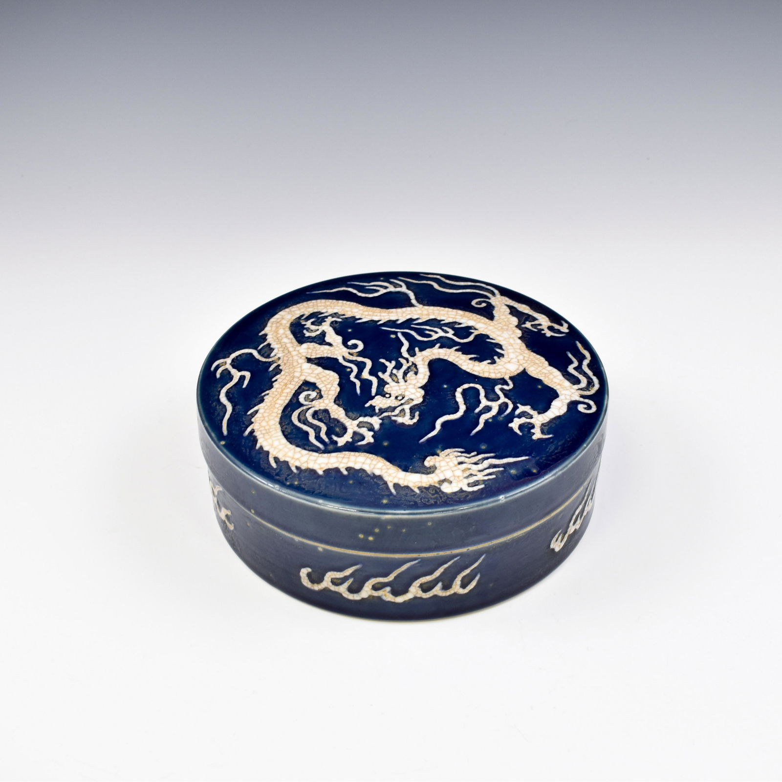 YUAN BLUE & WHITE REVERSED DRAGON BOX (1 of 10)