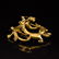 ANTIQUE GILT BRONZE DRAGON BRUSH REST