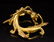 ANTIQUE GILT BRONZE DRAGON BRUSH REST - 2