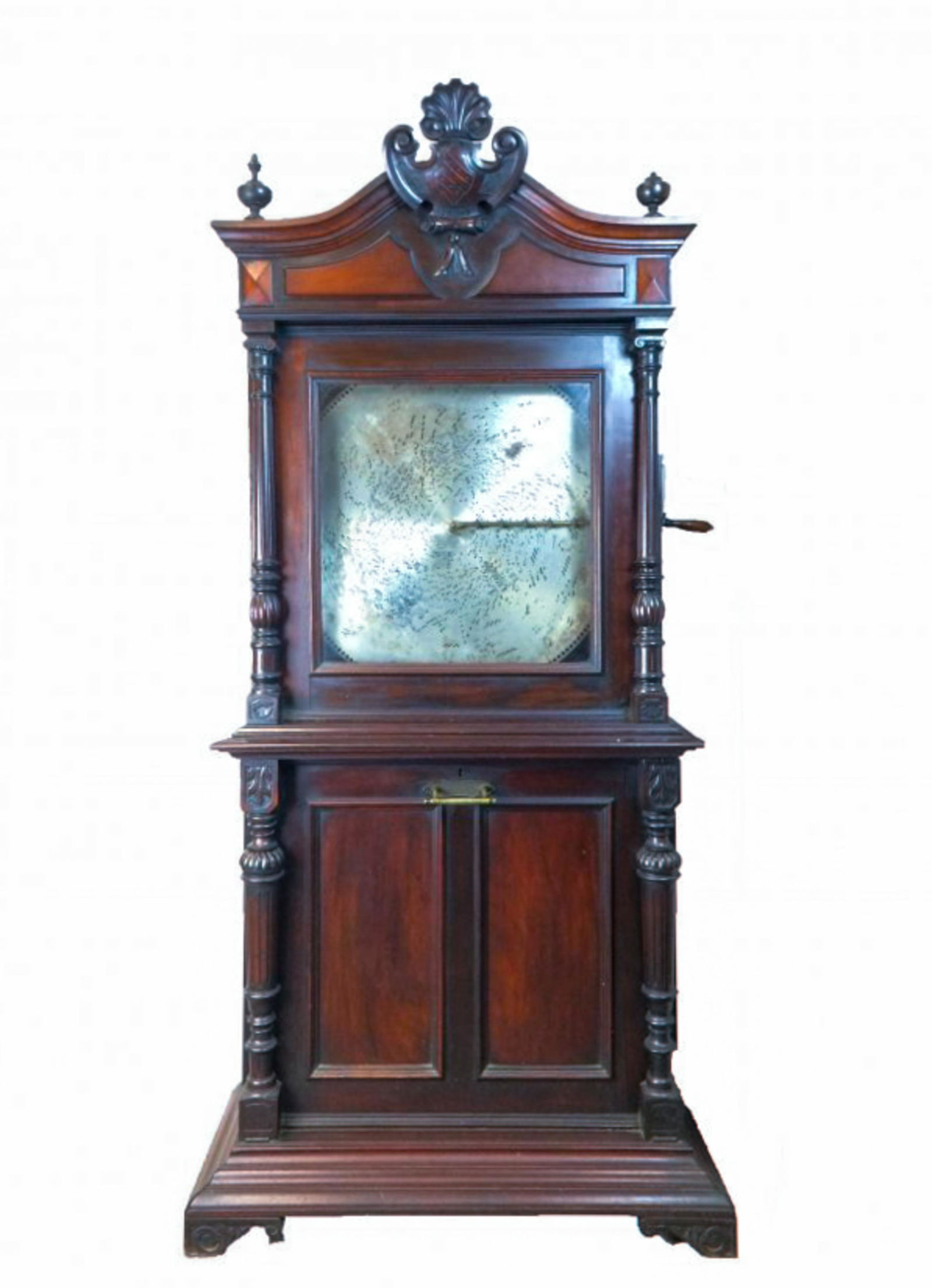 COIN OPERATED MAHOGANY REGINA MUSIC BOX, 19TH C (1 of 9)