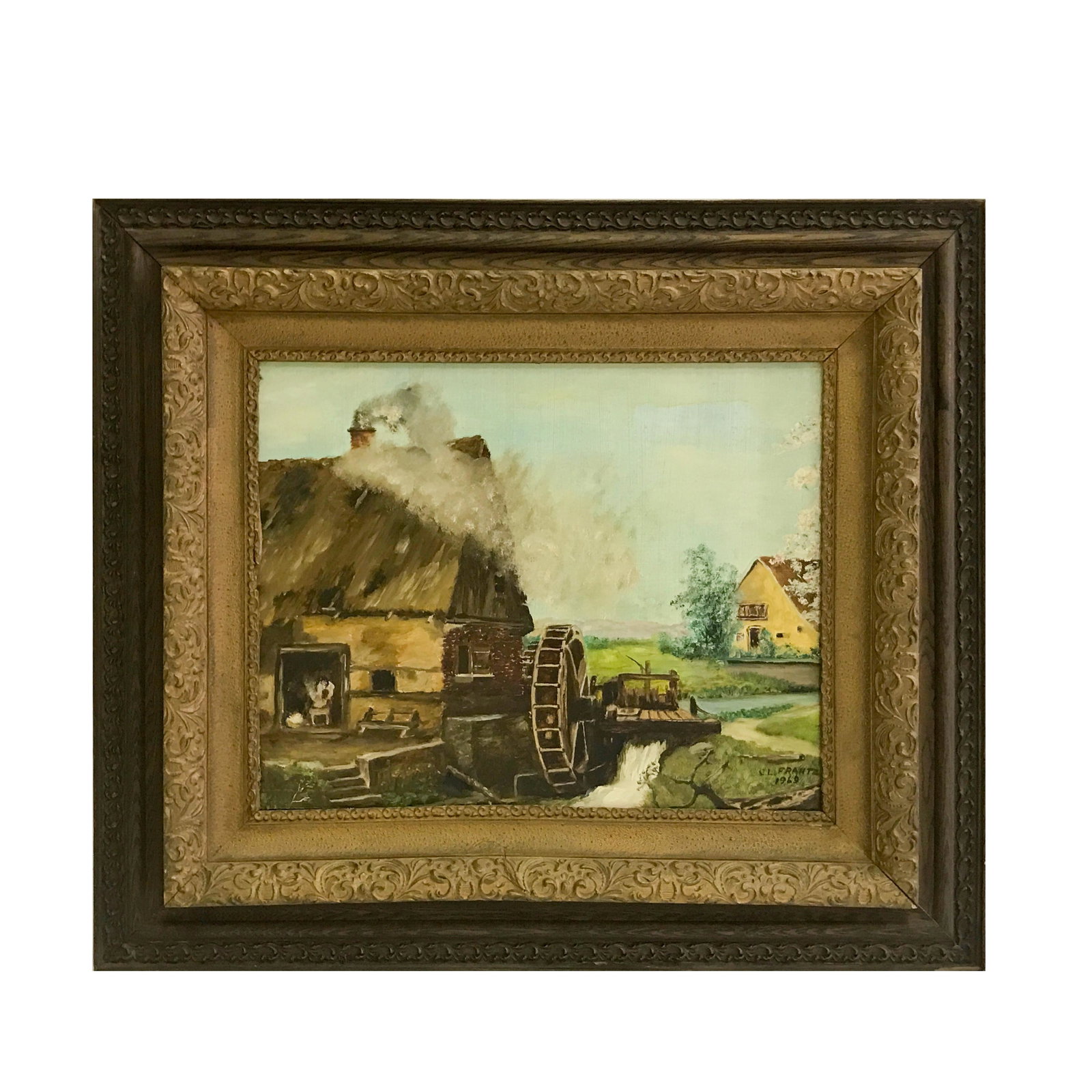 OIL ON CANVAS, SIGNED CL FRANZ, FRAMED: Oil on Canvas, Signed CL Franz, FramedMeasurement of outside of frame 26 1/4"tall 30 3/8" wide