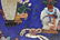 LAPIS LAZULI & STONE INLAID TABLE SCREEN - 5