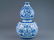 QIANLONG BLUE & WHITE WRAPPED FLORAL DOUBLE GOURD VASE - 6