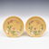 PAIR YONGZHENG BEIGE YELLOW BUTTERFLY PLATES