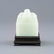WHITE JADE CARVED DRAGON SEAL ON STAND - 9