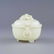 CARVED JADE DOUBLE DRAGON LIDDED CENSER - 7
