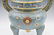 QING GILT BRONZE CLOISONNE COVERED TRIPOD CENSER - 6