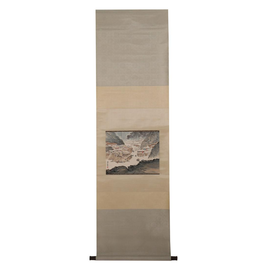 QIAN SONGYAN LANDSCAPE PAINTING SCROLL (1 of 8)